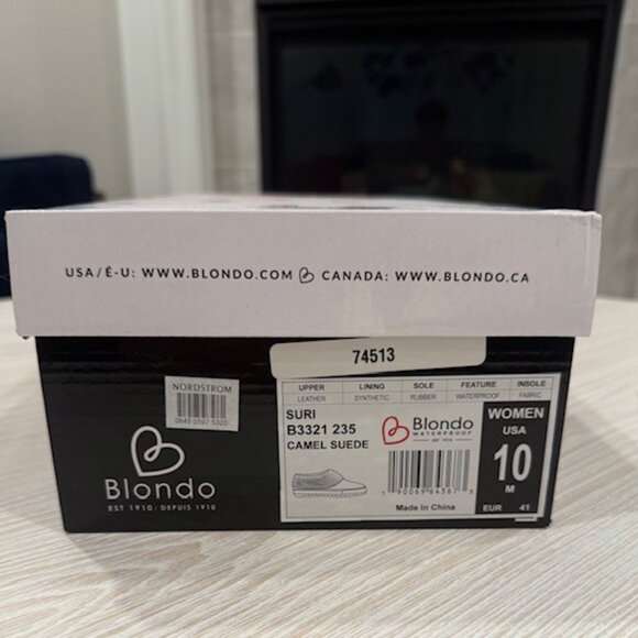 BLONDO "Suri" Suede Fur-lined Waterproof Slip-on Shoe/Slipper - Picture 8 of 9